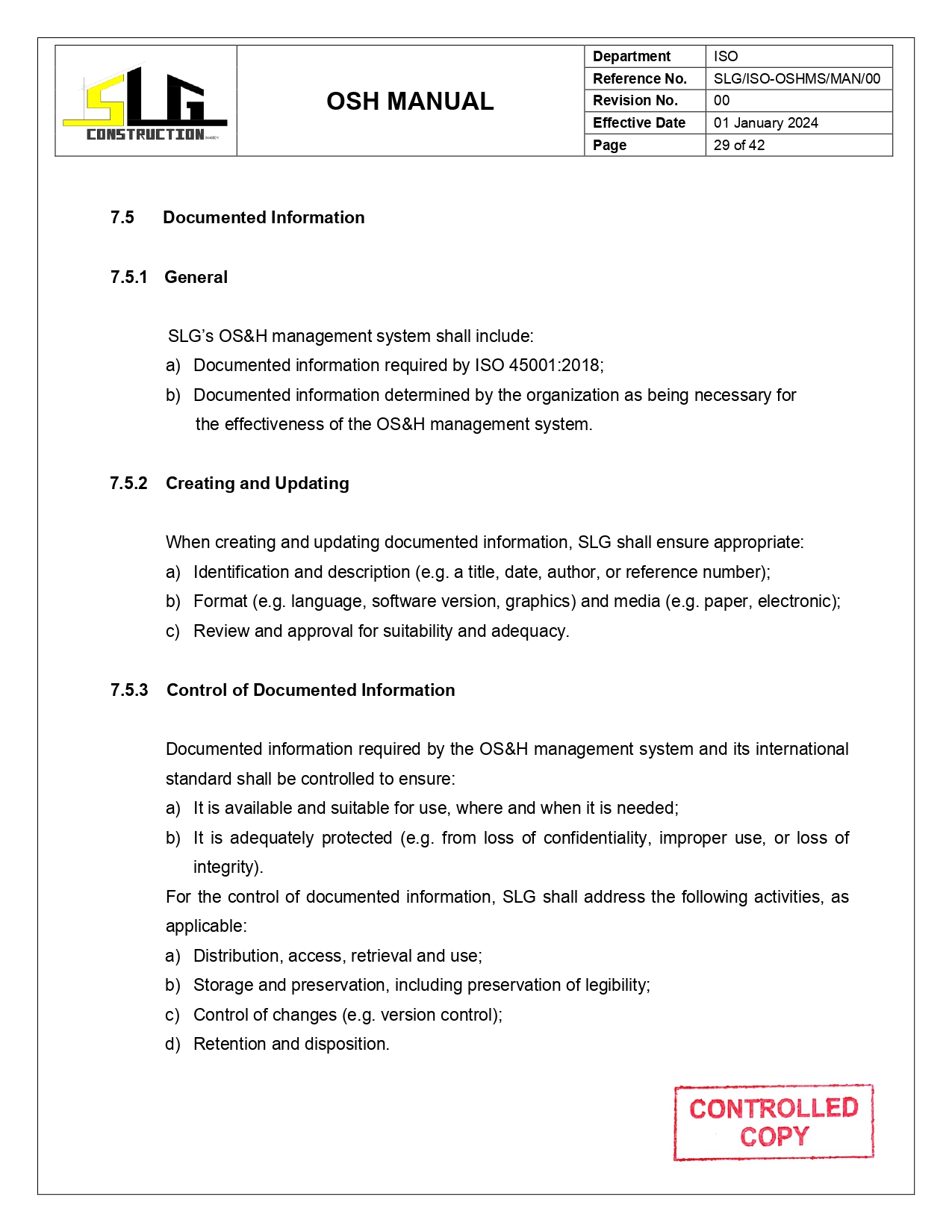 OSH Manual Page 31